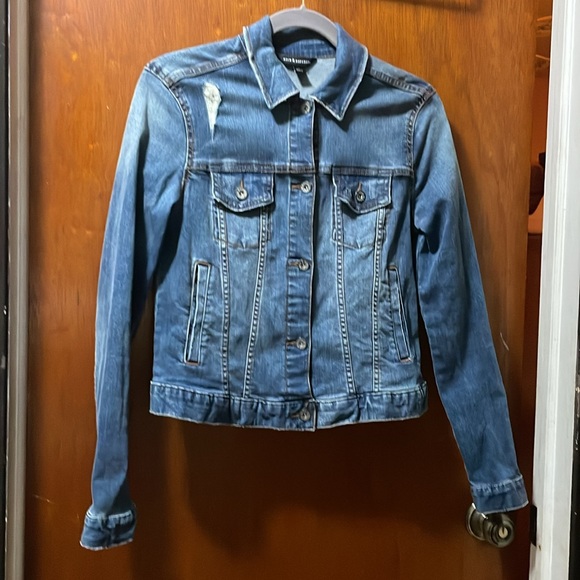 Rock & Republic Blue Denim Distressed Jacket NWOT - Picture 2 of 13